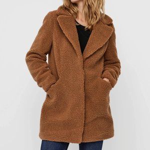 Vero Moda Faux Shearling/Sherpa Teddy Coat
